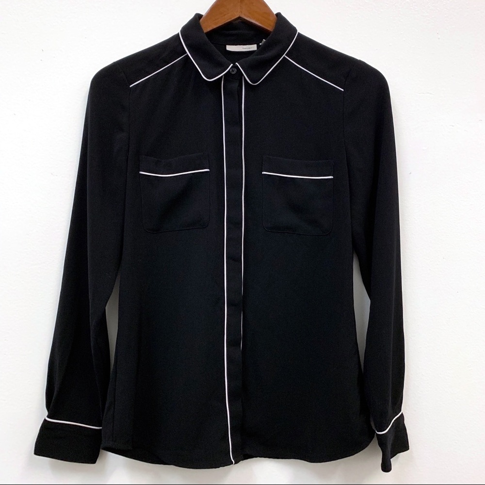 Halogen Black Button Down Blouse - image 2